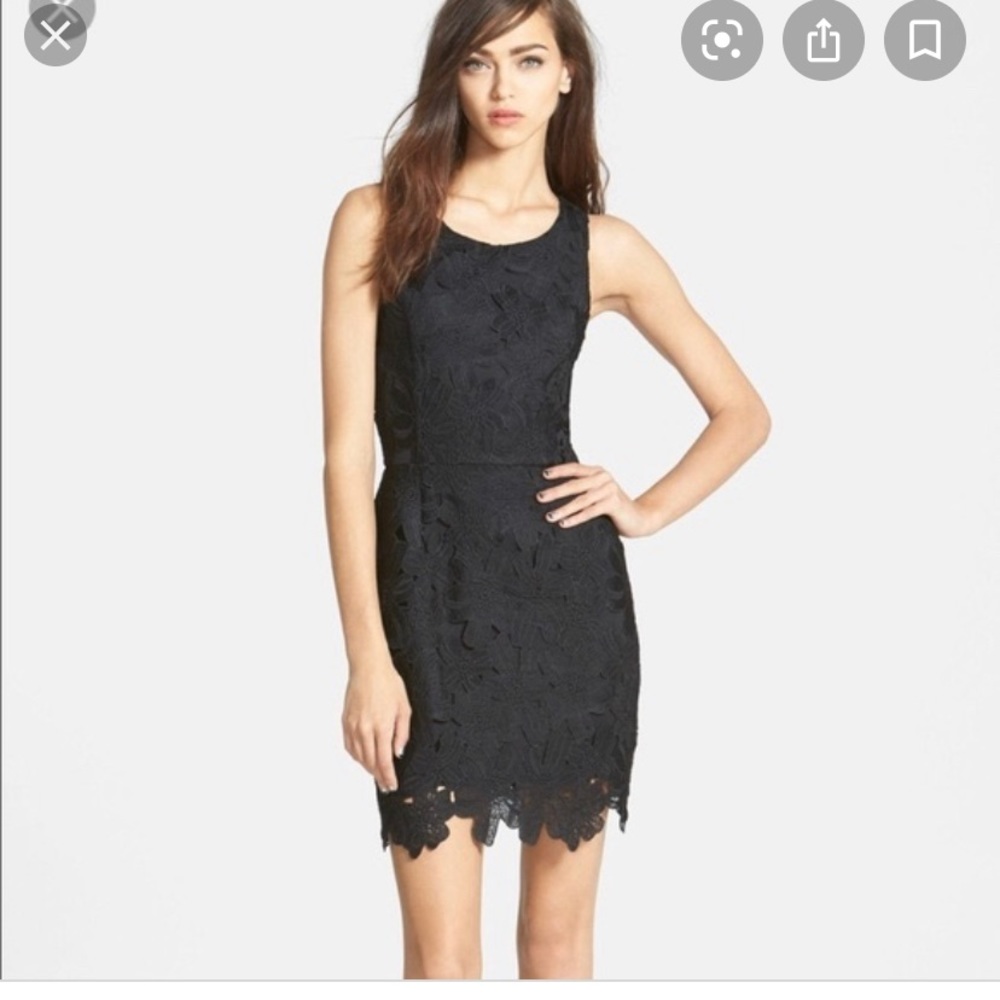 Astr black lace dress